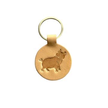 DOMUZ FİGÜRLÜ DERİ ANAHTARLIK