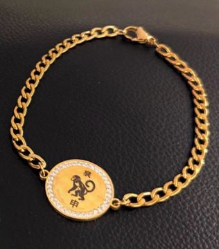 MAYMUN TAŞLI ZİNCİR BİLEKLİK