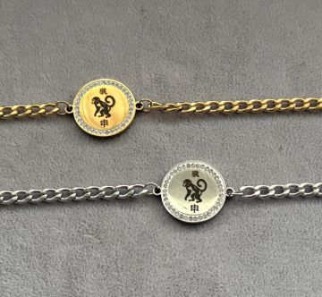 MAYMUN TAŞLI ZİNCİR BİLEKLİK