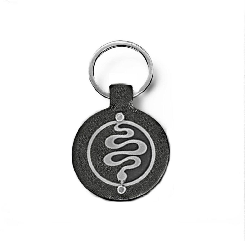 METAL YILAN FİGURLU DERİ ANAHTARLIK