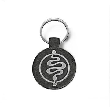 METAL YILAN FİGURLU DERİ ANAHTARLIK