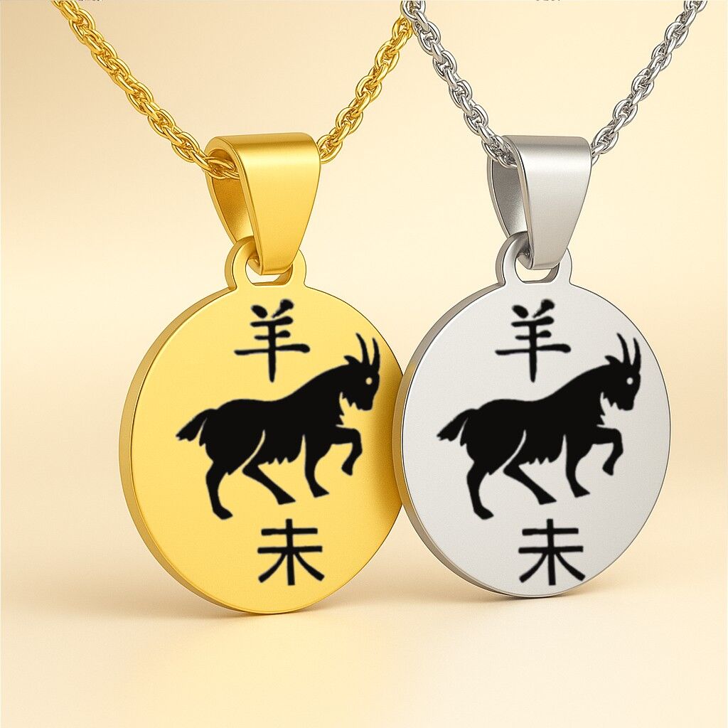 KEÇİ ÇELİK KOLYE (3 CM)