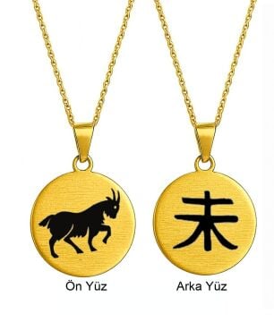 KEÇİ ÇELİK KOLYE ÇİFT TARAFLI (2 CM)