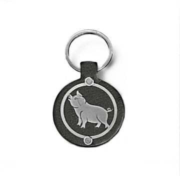 METAL DOMUZ FİGURLU DERİ ANAHTARLIK