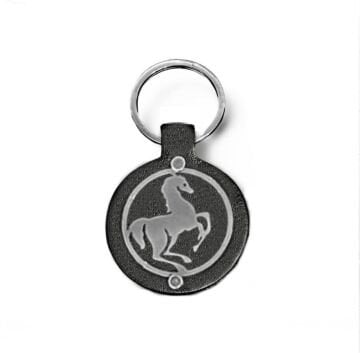 METAL AT FİGURLU DERİ ANAHTARLIK