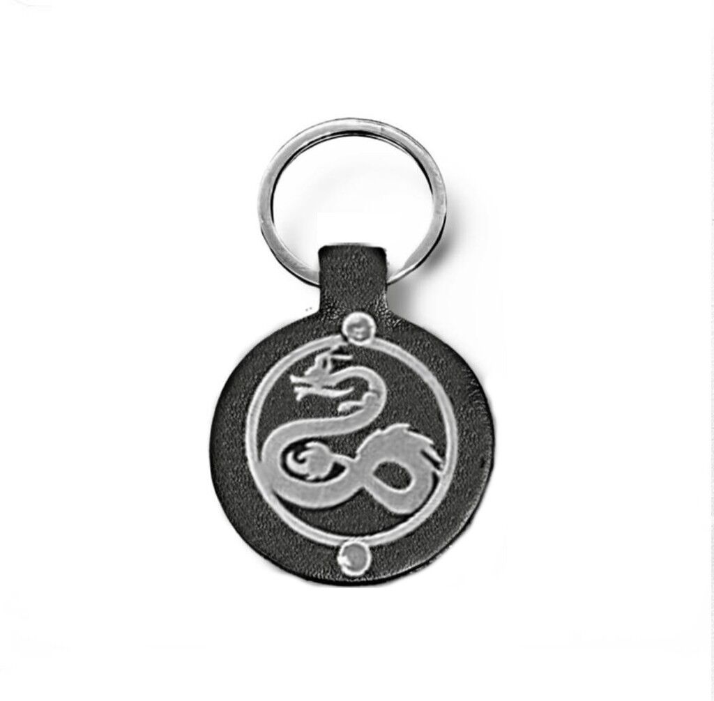 METAL EJDERHA FİGURLU DERİ ANAHTARLIK