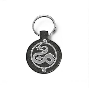 METAL EJDERHA FİGURLU DERİ ANAHTARLIK