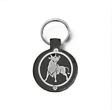 METAL ÖKÜZ FİGURLU DERİ ANAHTARLIK