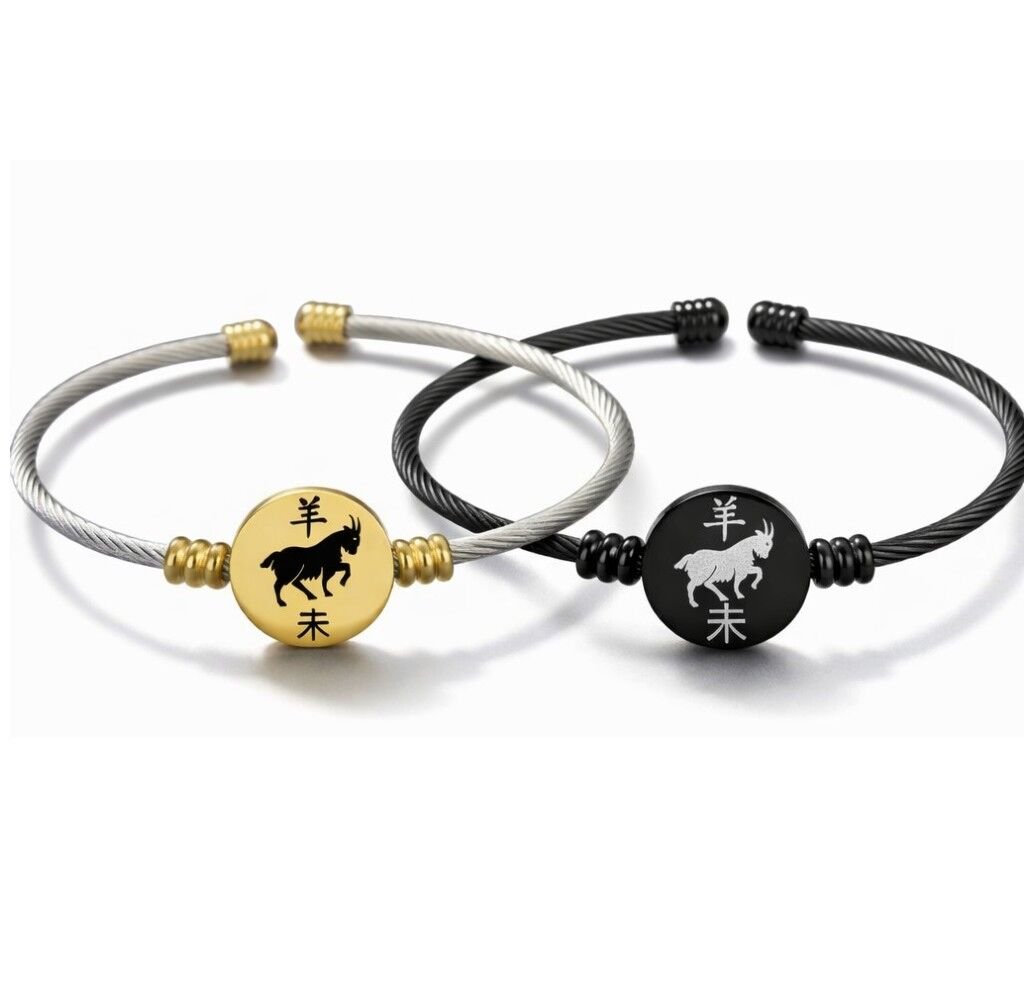 KEÇİ FİGÜRLÜ ÇELİK BİLEZİK