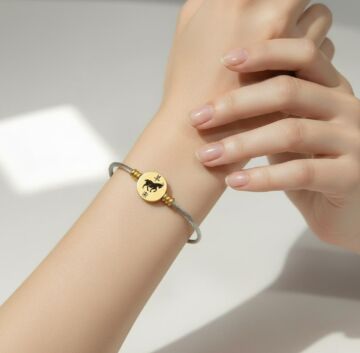 KEÇİ FİGÜRLÜ ÇELİK BİLEZİK