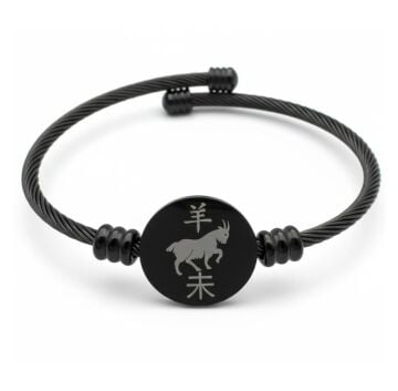 KEÇİ FİGÜRLÜ ÇELİK BİLEZİK