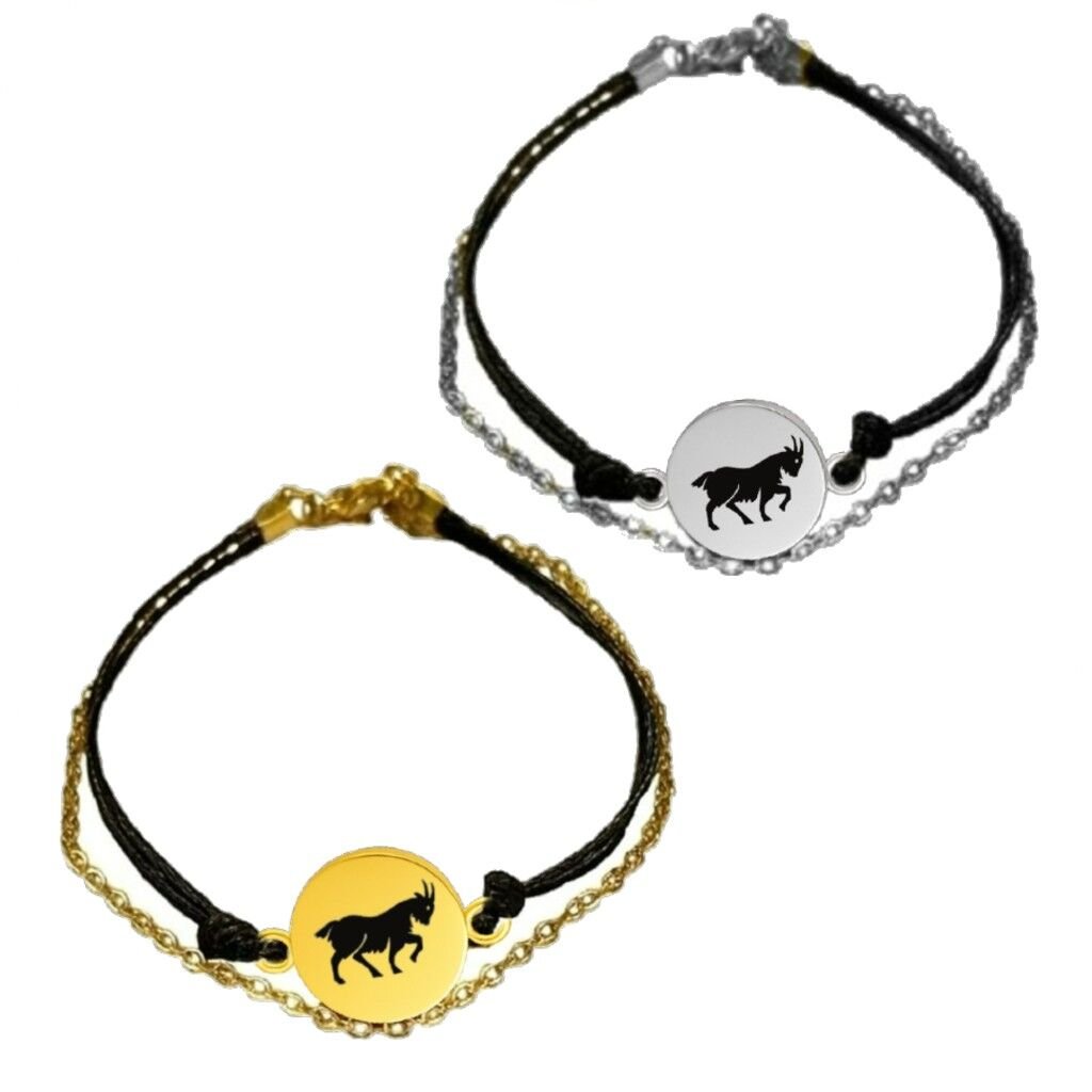 KEÇİ İPLİ VE ZİNCİRLİ  BİLEKLİK (Çift Taraflı)