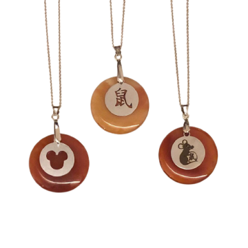 FARE FİGÜRLÜ DOĞALTAŞ KOLYE