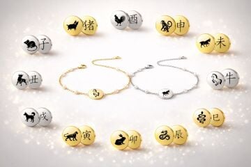 12 BURÇ ÇİFT TARAFLI İNCİLİ BİLEKLİK