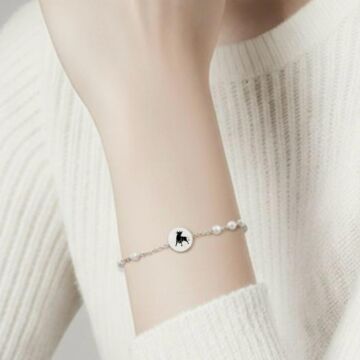 ÖKÜZ ÇİFT TARAFLI İNCİLİ BİLEKLİK