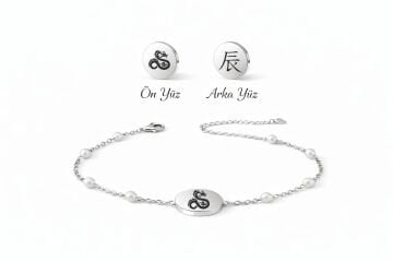 EJDERHA ÇİFT TARAFLI İNCİLİ BİLEKLİK