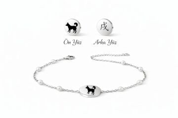 KÖPEK ÇİFT TARAFLI İNCİLİ BİLEKLİK