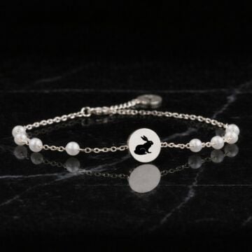 TAVŞAN ÇİFT TARAFLI İNCİLİ BİLEKLİK