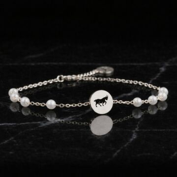 KEÇİ ÇİFT TARAFLI İNCİLİ BİLEKLİK