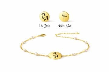 AT ÇİFT TARAFLI İNCİLİ BİLEKLİK