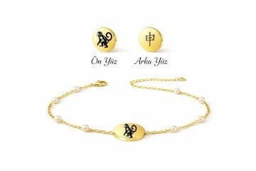 MAYMUN ÇİFT TARAFLI İNCİLİ BİLEKLİK