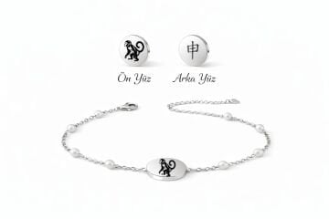 MAYMUN ÇİFT TARAFLI İNCİLİ BİLEKLİK