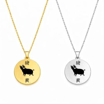 DOMUZ ÇELİK KOLYE (3 CM)