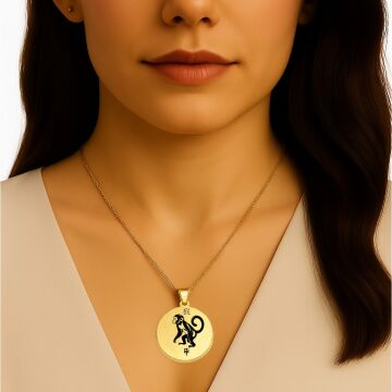 MAYMUN ÇELİK KOLYE (3 CM)