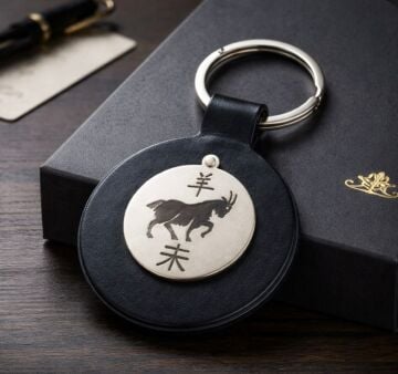 KEÇİ FİGURLU DERİ ANAHTARLIK