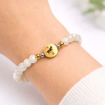 KEÇİ FİGÜRLÜ DOĞALTAŞ BİLEKLİK (Aytaşı-D.Kuvars-Lava Taşı-Oniks)