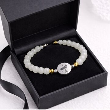 KEÇİ FİGÜRLÜ DOĞALTAŞ BİLEKLİK (Aytaşı-D.Kuvars-Lava Taşı-Oniks)