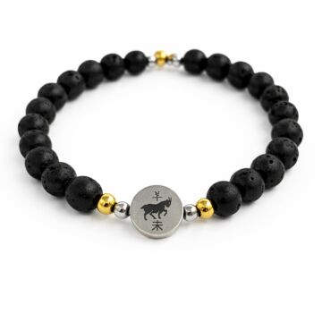 KEÇİ FİGÜRLÜ DOĞALTAŞ BİLEKLİK (Aytaşı-D.Kuvars-Lava Taşı-Oniks)