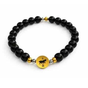 KEÇİ FİGÜRLÜ DOĞALTAŞ BİLEKLİK (Aytaşı-D.Kuvars-Lava Taşı-Oniks)